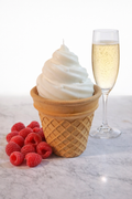 Prosecco & Raspberries Ice-Cream Cone